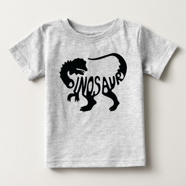 Camiseta Para Bebê Dinossauro (Frente)
