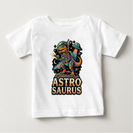 Camiseta Para Bebê Dinossauro Alien Astro Saurus: Espaço Astronauta R