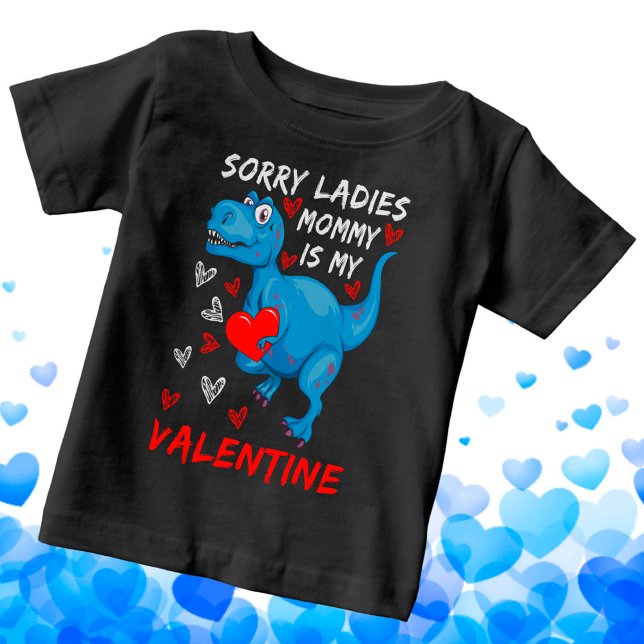 Camiseta Para Bebê Dinossauro Azul Desculpe Senhoras Mamãe é meu Namo (Criador carregado)