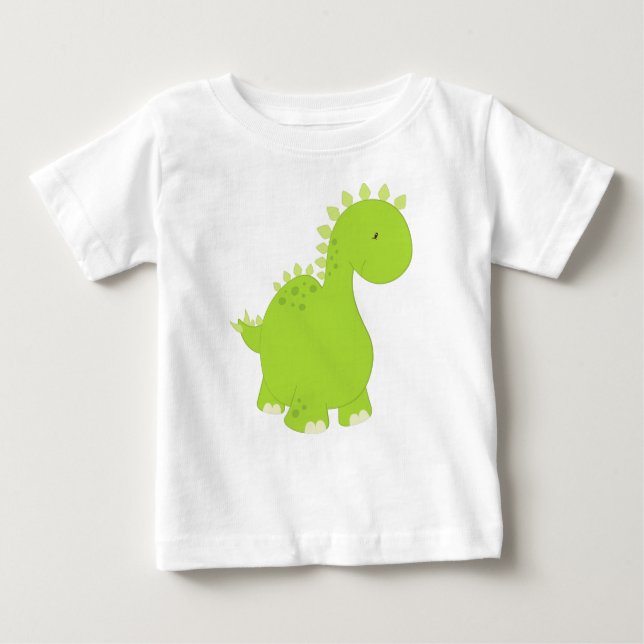 Camiseta Para Bebê Dinossauro Bonito, Dinossauro Bebê, Dino, Estegoss (Frente)