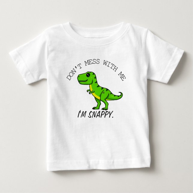 Camiseta Para Bebê Dinossauro Bonito, sou presente para o bebê (Frente)
