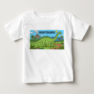 Camiseta Para Bebê dinossauro brontossauro