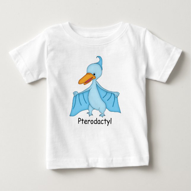 Camiseta Para Bebê Dinossauro do Pterodactyl (Frente)
