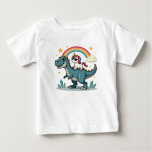 Camiseta Para Bebê Dinossauro e Camiseta Bebê Unicórn