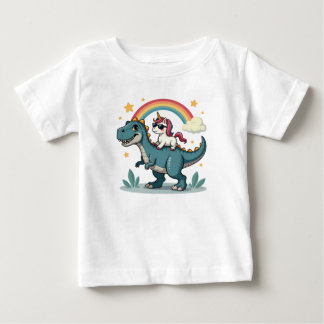 Camiseta Para Bebê Dinossauro e Camiseta Bebê Unicórn