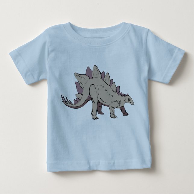 Camiseta Para Bebê dinossauro estegossauro antigo (Frente)