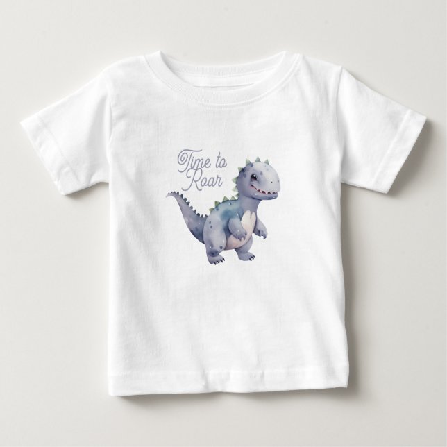 Camiseta Para Bebê Dinossauro Fofo (Frente)