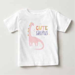 Camiseta Para Bebê Dinossauro Mínimo - CuteSaurus