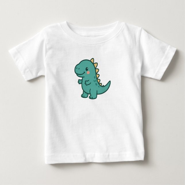 Camiseta Para Bebê dinossauro pequeno (Frente)