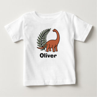 Camiseta Para Bebê Dinossauro Personalizado Boho Fofo