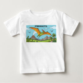 Camiseta Para Bebê dinossauro pterodáctilo