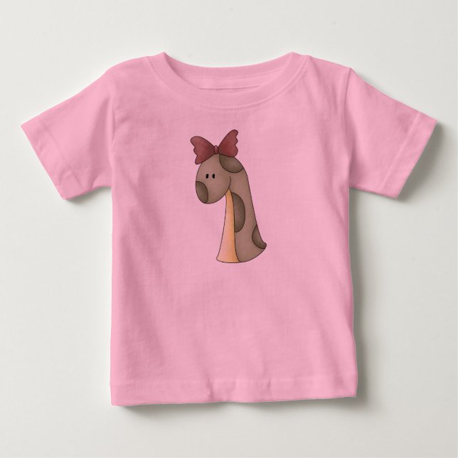 Camiseta Para Bebê Dinossauro Rapariga (Frente)