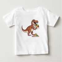 Dinossauro raptor comendo pizza, presente de anive