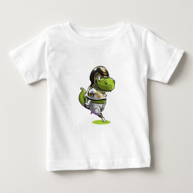 Camiseta Para Bebê Dinossauro Tiranossauro Rex (Frente)