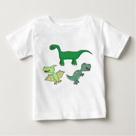 Camiseta Para Bebê Dinossauros