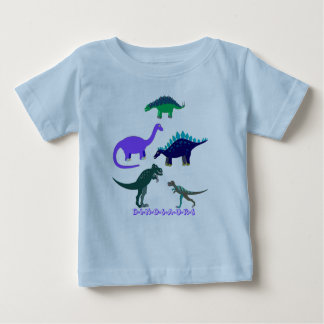 Camiseta Para Bebê Dinossauros