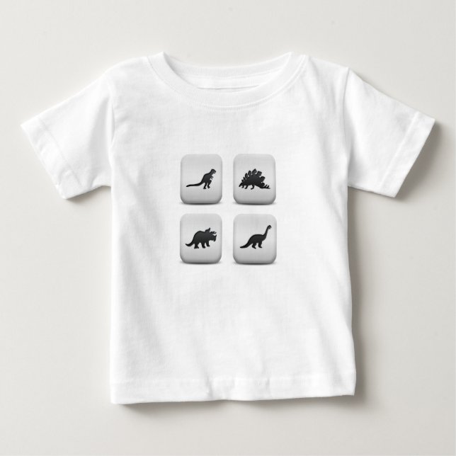 Camiseta Para Bebê Dinossauros (Frente)
