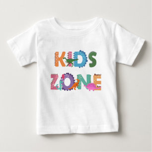 Camiseta Para Bebê Dinossauros de Zona de Crianças