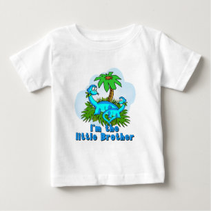 Camiseta Para Bebê Dinossauros do pequeno irmão