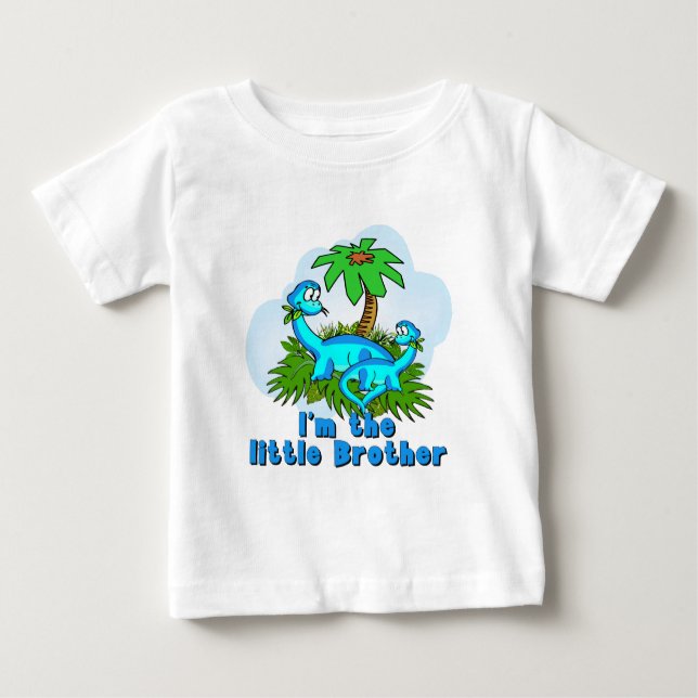 Camiseta Para Bebê Dinossauros do pequeno irmão (Frente)