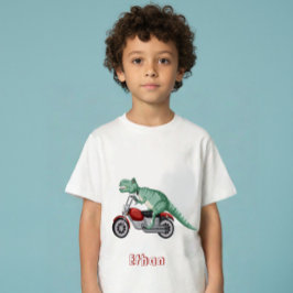 Camiseta Para Bebê Dinossauros nome personalizado