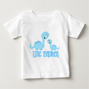 Camiseta Para Bebê Dinossauros pequeno irmão