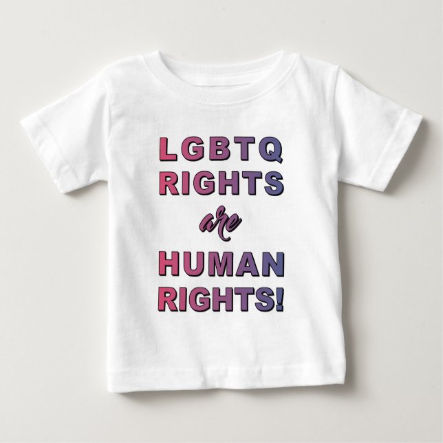 CAMISETA PARA BEBÊ DIREITOS LGBTQ... (Frente)