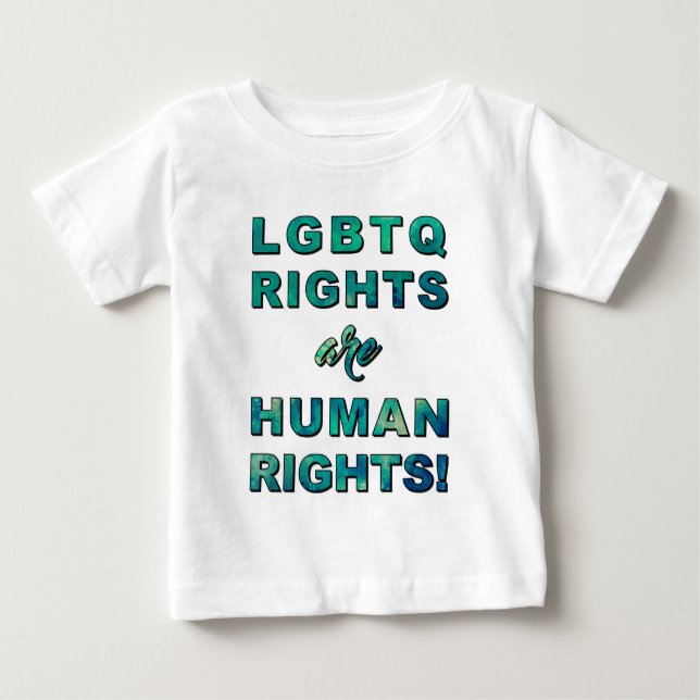 CAMISETA PARA BEBÊ DIREITOS LGBTQ... (Frente)