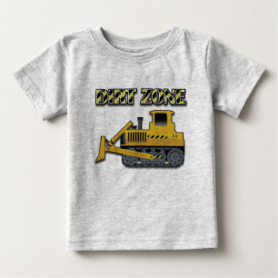 Camiseta Para Bebê Dirt Zone (Bulldozer) - Baby Fine Jersey T-Shirt 