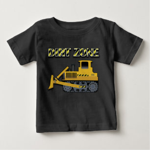 Camiseta Para Bebê Dirt Zone (Bulldozer) - Baby Fine Jersey T-Shirt 