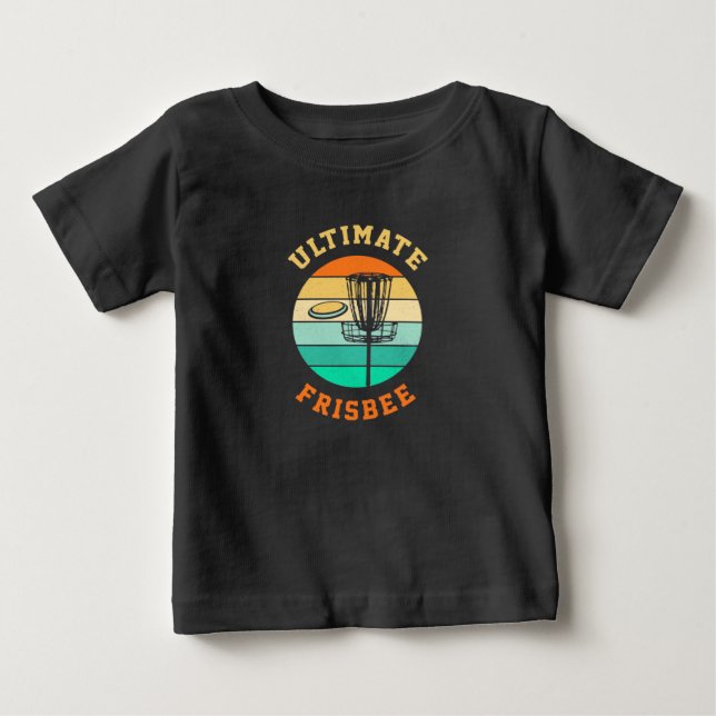 Camiseta Para Bebê Disk Golf Ultimate Frisbee (Frente)