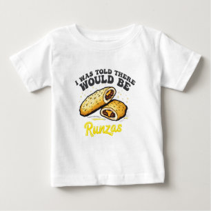 Camiseta Para Bebê Disseram-me que haveria uma Comida engraçada