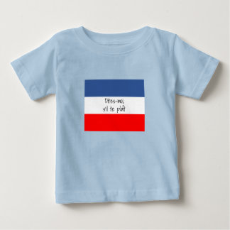 Camiseta Para Bebê Dite-me, por favor (Speak to Me) bandeira francesa