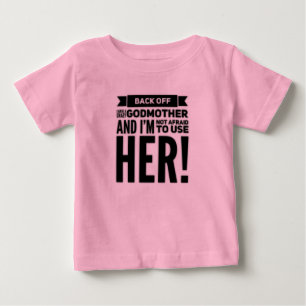 Camiseta Para Bebê Dito engraçado da madrinha