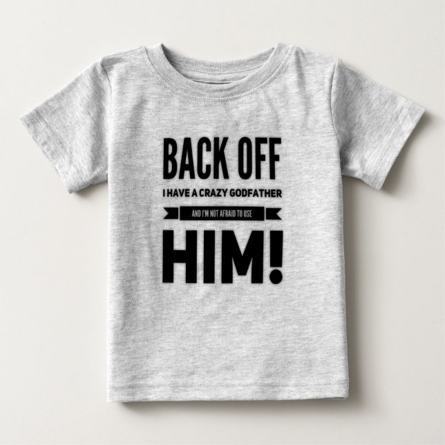 Camiseta Para Bebê Dito engraçado de padrinho (Frente)