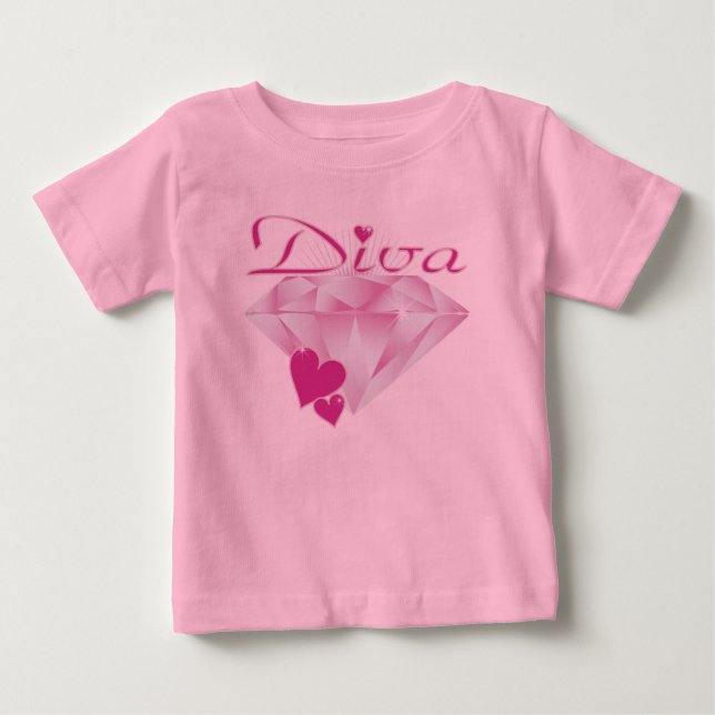 Camiseta Para Bebê Diva (Frente)