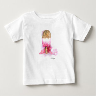 Camiseta Para Bebê Diversão, Chocolate de Verão e Sabor de Morango