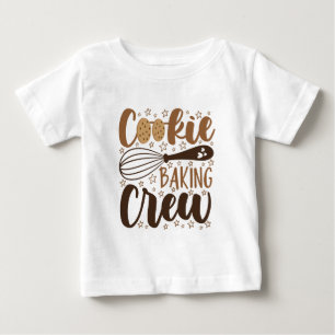 Camiseta Para Bebê Diversão Cookie Baking Crew Design