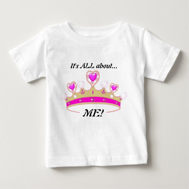 Camiseta Para Bebê Diversão da Princesa T (Frente)