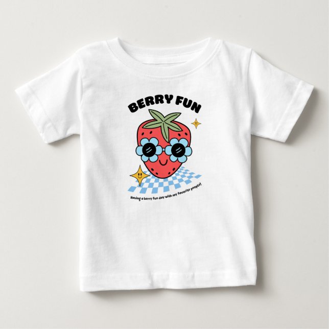 Camiseta Para Bebê Diversão de Berry (Frente)