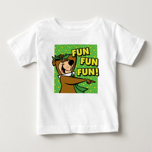 Camiseta Para Bebê Diversão divertida do Yogi Bear (Frente)