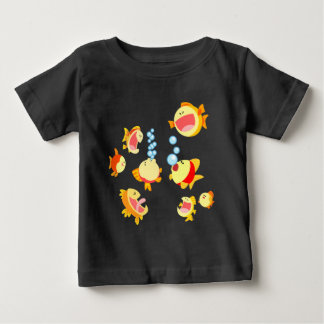 Camiseta Para Bebê Diversão do desenho animado do filhote de peixe