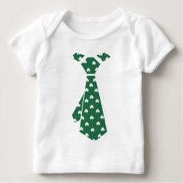 Camiseta Para Bebê Diversão do Shamrock Pattern Faux Tie Rua. Dia de