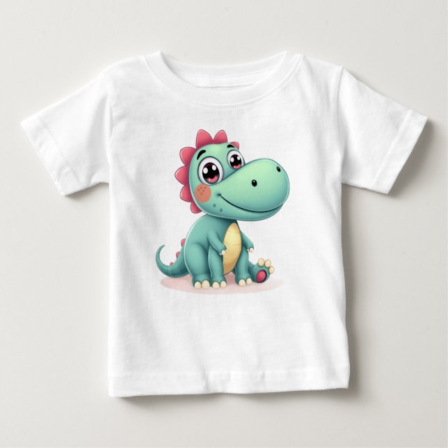 Camiseta Para Bebê Diversão e diversão do Design Dino para Meninos e  (Frente)