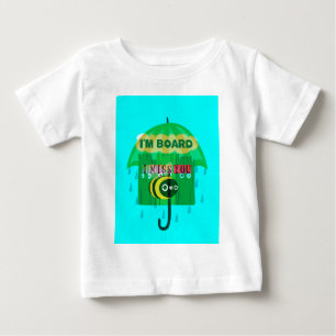 Camiseta Para Bebê Diversão Rainy Day: Uma Perspectiva de Abelha. "Eu