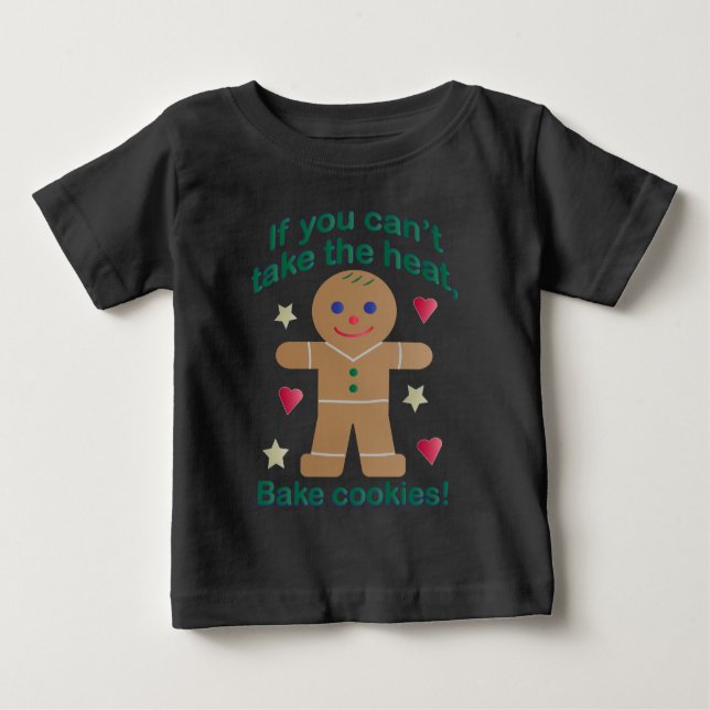 Camiseta Para Bebê Diversão "Se você não pode pegar o calor" Gingerpã (Frente)