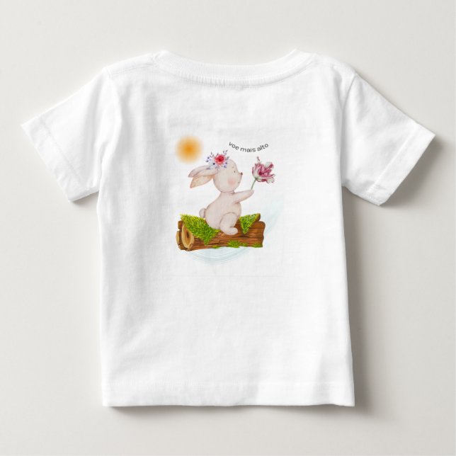 Camiseta Para Bebê diversidade, a delicadeza  (Verso)