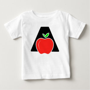 Camiseta Para Bebê Divertido A de Maçã 