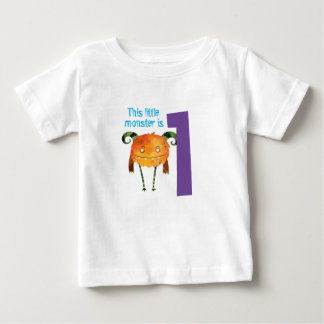 Camiseta Para Bebê Divertido colorido meu pequeno monstro no primeiro