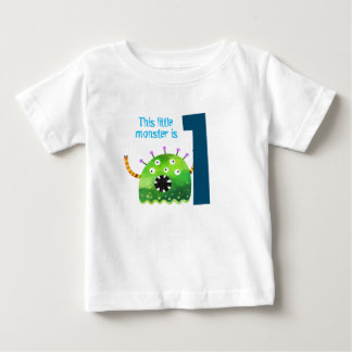 Camiseta Para Bebê Divertido e colorido meu pequeno monstro de primei